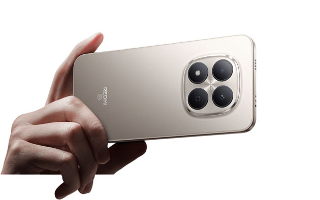 A view of the matte back panel and the dual camera module of the Xiaomi Redmi Note 15 Pro 5G held in a hand A view of the matte back panel and the dual camera module of the Xiaomi Redmi Note 15 Pro 5G held in a hand.