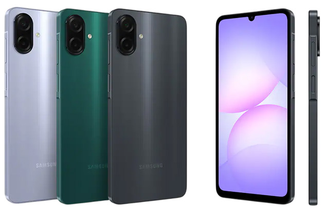 Samsung Galaxy A07 4G Dark Green Light Violet and Gray Samsung Galaxy A07 4G Dark Green, Light Violet, and Gray