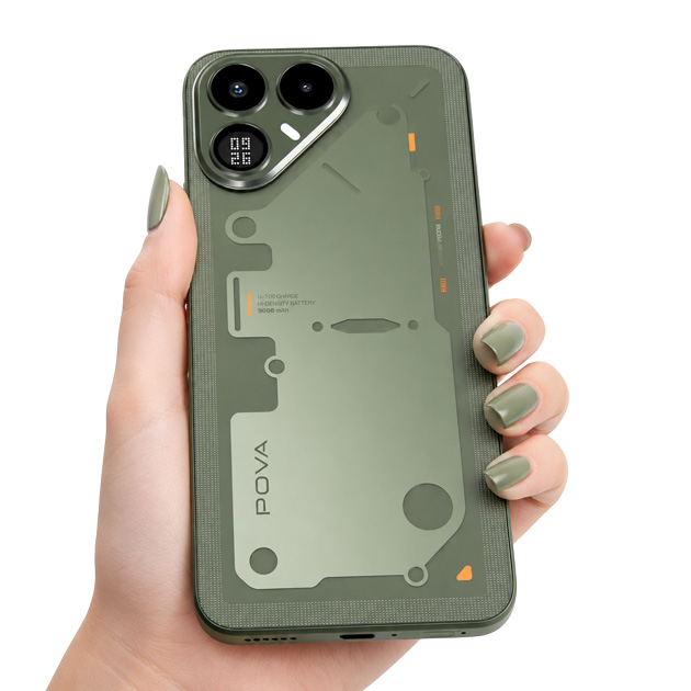 Tecno Pova 8 Green in hand Tecno Pova 8 Green in hand