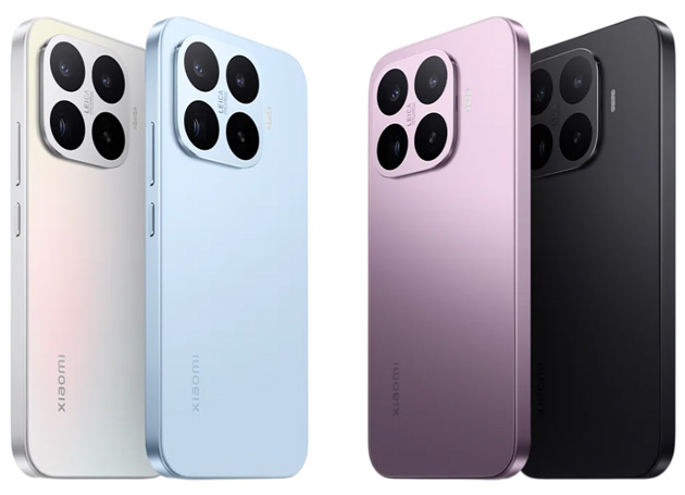 Xiaomi 17T colors in Black, Blue, Violet, and Opal White.