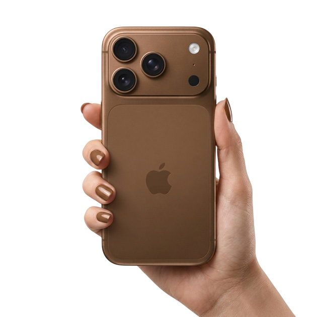 iPhone 18 Pro Coffee Brown in hand iPhone 18 Pro Coffee Brown in hand