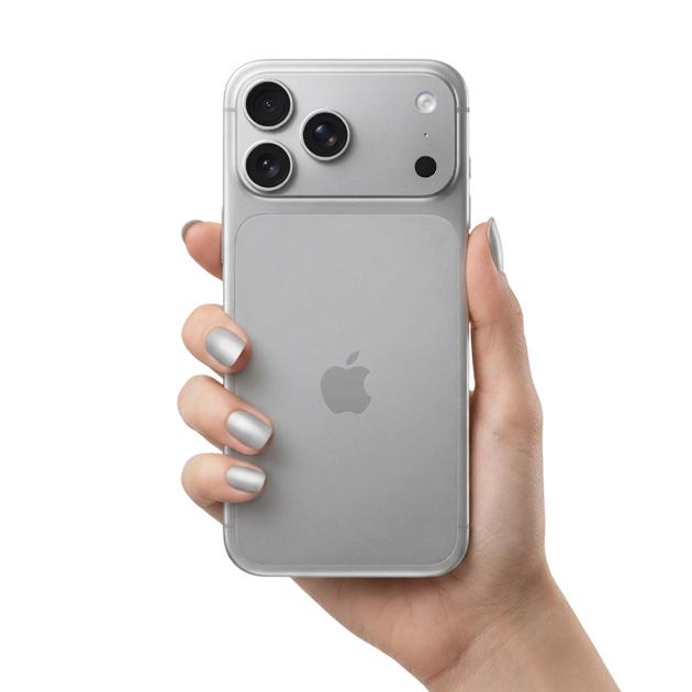 iPhone 18 Pro Max Silver in hand iPhone 18 Pro Max Silver in hand